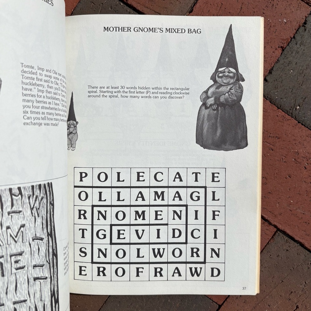 1980 Gnomes Games Trolls Gnome Puzzles Tricks Magic Word Search Fey Larry Evans - Picture 5 of 12